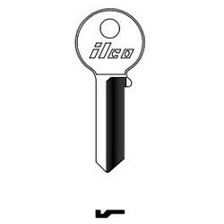 Kaba Ilco 191A NP A13 | Cylinder Lock Key Blank, Brass, Nickel Plated, 13 Price Group, For Viro