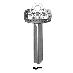 Kaba Ilco 1A1D1 NS A30 | Key Blank, Look-Alike, D Keyway, Natural Nickel Silver, 5 Price Group, For Best/Falcon