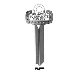 Kaba Ilco 1A1E1 NS A30 | Key Blank, Look-Alike, E Keyway, Natural Nickel Silver, 5 Price Group, For Best/Falcon