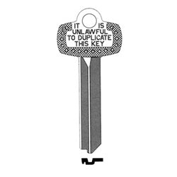 Kaba Ilco 1A1H1 NS A30 | Key Blank, Look-Alike, H Keyway, Natural Nickel Silver, 5 Price Group, For Best/Falcon