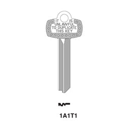 Kaba Ilco 1A1TA1 NS A30 | Key Blank, Look-Alike, TA Keyway, Natural Nickel Silver, 5 Price Group, For Best/Falcon