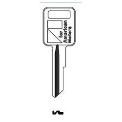 Kaba Ilco 320560 NP A01 | Key Blank, Look-Alike, Brass, Nickel Plated, 1 Price Group, For American Motors