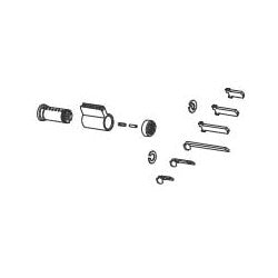 Kaba Ilco 3400-26D-1099-D | Lock Cylinder Kit, Peaks, Universal, Uncombinated, 99, Key-In-Knob, D Keyway, Satin Chrome Plated