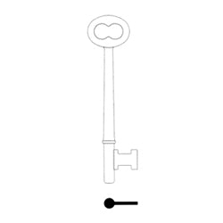 Kaba Ilco 3B MI A21 | .44"H X.38"W X.06"T Skeleton K
