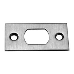 Kaba Ilco 4510-26D-5012 | Mortise Cylinder Deadbolt Faceplate, 1-1/8" Bolt Front, Satin Chrome Plated, For 2-3/4" Bolt Strike