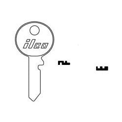 Kaba Ilco 62DM NP A13 | Vehicle Key Blank, Brass, Nickel Plated, 13 Price Group, For British Leyland, Jaguar