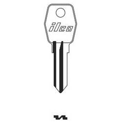 Kaba Ilco 62FG NP A18 | Vehicle Key Blank, Brass, Nickel Plated, 18 Price Group, For British Leyland, Jaguar