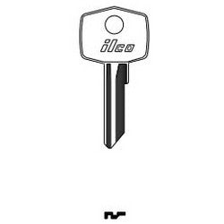Kaba Ilco 62FS NP A04 | Vehicle Key Blank, Brass, Nickel Plated, 4 Price Group, for Aston Martin, British Leyland, Jaguar, Nissan-Norton