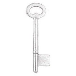 Kaba Ilco 66B MI A22 | Bit Key, 0.2" Post, 0.06" Neck, 0.5" Width x 0.53" Height x 0.09" Thickness Bit, Malleable Iron, Nickel Plated, 22 Price Group
