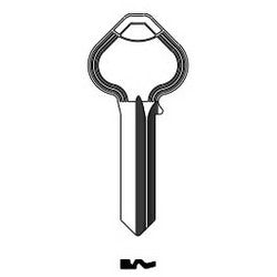 Kaba Ilco 6D1R-NS NS A31 | Key Blank, Look-Alike, 6-Pin, Natural Nickel Silver, 6 Price Group, For Russwin