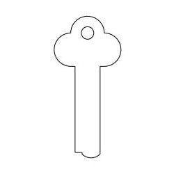 Kaba Ilco 723 NS A53 | Safe Deposit Key Blank, 0.375" Width x 0.06" Thickness, Natural Nickel Silver, 12 Price Group, For Mosler