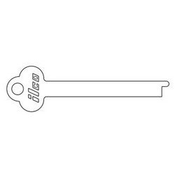 Kaba Ilco 725 ST A08 | Key Blank, 0.31" Width x 0.07" Thickness, Steel, Nickel Plated, 8 Price Group, For Corbin