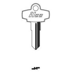 Kaba Ilco 752 NP A03 | Cylinder Lock Key Blank, Brass, Nickel Plated, 3 Price Group, For Dominion Lock