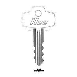 Kaba Ilco 765 NP A17 | Cylinder Lock Key Blank, Brass, Nickel Plated, 17 Price Group, For Dominion Lock
