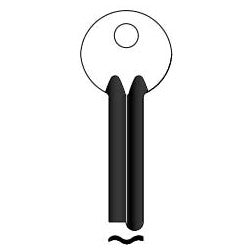 Kaba Ilco 884R NS A55 | Safe Deposit Key Blank, 0.355" Width x 0.085" Thickness, Natural Nickel Silver, 15 Price Group, For Yale