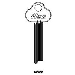 Kaba Ilco 889A NP A17 | Cylinder Lock Key Blank, Brass, Nickel Plated, 17 Price Group, For Yale