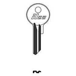 Kaba Ilco 997X NP A02 | Cylinder Lock Key Blank, 5-Pin, Small, Brass, Nickel Plated, 2 Price Group, For Yale