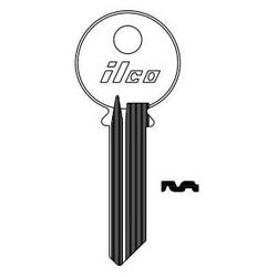 Kaba Ilco 998SA NP A10 | Cylinder Lock Key Blank, 6-Pin, Sectional, Brass, Nickel Plated, 10 Price Group, For Yale
