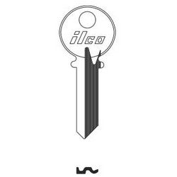 Kaba Ilco 999R NP A05 | Cylinder Lock Key Blank, 5-Pin, Reverse, Brass, Nickel Plated, 5 Price Group, For Yale