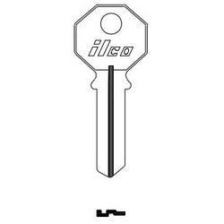 Kaba Ilco A1 NP A14 | Cylinder Lock Key Blank, Brass, Nickel Plated, 14 Price Group, For Phillips