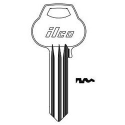 Kaba Ilco A1012-H2 NS A51 | Cylinder Lock Key Blank, 6-Pin, Natural Nickel Silver, 10 Price Group, For Corbin/Russwin