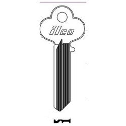 Kaba Ilco A1015MR NS A59 | Cylinder Lock Key Blank, 6-Pin, Master, Natural Nickel Silver, 19 Price Group, For Lockwood