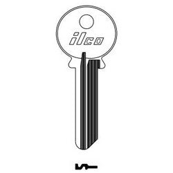 Kaba Ilco A1019M NP A16 | Cylinder Lock Key Blank, Brass, Nickel Plated, 16 Price Group, For Reading