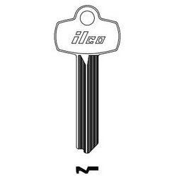 Kaba Ilco A1114A NP A02 | Cylinder Lock Key Blank, Brass, Nickel Plated, 2 Price Group, For Best