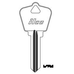 Kaba Ilco A1179G NP A13 | Cylinder Lock Key Blank, 6-Pin, Sectional, Brass, Nickel Plated, 13 Price Group, For Arrow