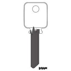 Kaba Ilco A1638 NP A12 | Cylinder Lock Key Blank, Look-Alike, 6-Pin, Brass, Nickel Plated, 12 Price Group, For Medeco