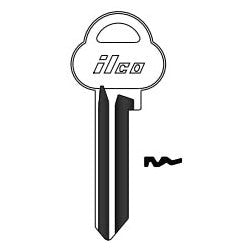 Kaba Ilco A61W NP A22 | Cylinder Lock Key Blank, 6-Pin, Brass, Nickel Plated, 22 Price Group, For Assa