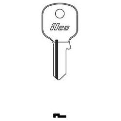 Kaba Ilco AB15 NP A13 | Cylinder Lock Key Blank, Brass, Nickel Plated, 13 Price Group, For Abus