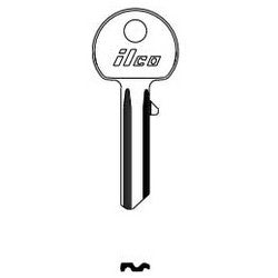 Kaba Ilco AB23 NP A14 | Cylinder Lock Key Blank, Brass, Nickel Plated, 14 Price Group, For Abus