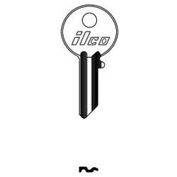 Kaba Ilco AB62C NP A10 | Cylinder Lock Key Blank, Brass, Nickel Plated, 10 Price Group, For Abus