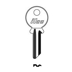 Kaba Ilco AB62E NP A10 | Cylinder Lock Key Blank, Brass, Nickel Plated, 10 Price Group, For Abus/Cisa