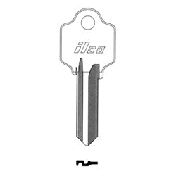 Kaba Ilco 1179-HANS A10 | Key Blank, Arrow 5-Pin, Square Hotel Head