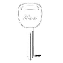 Kaba Ilco B102 NP A03 | Vehicle Key Blank, Brass, Nickel Plated, 3 Price Group, For General Motors