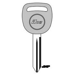 Kaba Ilco B102-P NP A09 | Vehicle Key Blank, Plastic Head, Brass, Nickel Plated, 9 Price Group, For General Motors