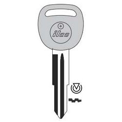 Kaba Ilco B114-PT NP | Vehicle Key Blank, Transponder Key, Brass, Nickel Plated, For Saturn