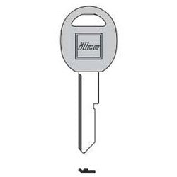 Kaba Ilco B45-P NP A09 | Vehicle Key Blank, Plastic Head, Brass, Nickel Plated, 9 Price Group, For General Motors