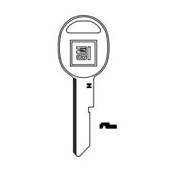 Kaba Ilco B51G NP A04 | Key Blank, Look-Alike, Secondary, D, Brass, Nickel Plated, 4 Price Group, For General Motors Original