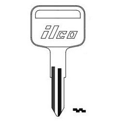 Kaba Ilco B54 NP A06 | Vehicle Key Blank, Brass, Nickel Plated, 6 Price Group, For General Motors, Isuzu