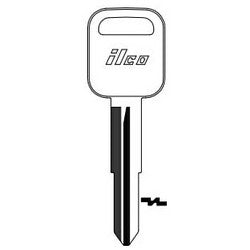 Kaba Ilco B74 NP A05 | Vehicle Key Blank, Brass, Nickel Plated, 5 Price Group, For Honda Automobile, Isuzu