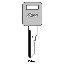 Kaba Ilco B77-P NP A09 | Vehicle Key Blank, Plastic Head, Brass, Nickel Plated, 9 Price Group, For General Motors