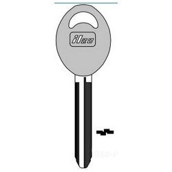Kaba Ilco B80-P NP A10 | Vehicle Key Blank, Plastic Head, Brass, Nickel Plated, 10 Price Group, For Geo