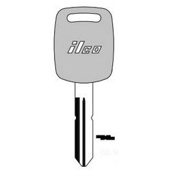 Kaba Ilco B88-P NP A09 | Vehicle Key Blank, Plastic Head, Brass, Nickel Plated, 9 Price Group, For Saturn