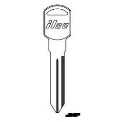 Kaba Ilco B89 NP A03 | Vehicle Key Blank, Brass, Nickel Plated, 3 Price Group, For General Motors