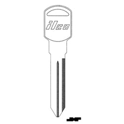 Kaba Ilco B89-NP NP A36 | Vehicle Key Blank, Brass, Nickel Plated, 36 Price Group, For General Motors