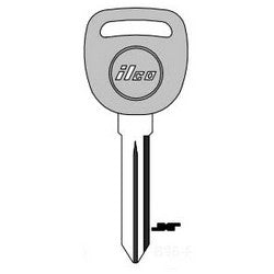 Kaba Ilco B96-P NP A09 | Vehicle Key Blank, Plastic Head, Brass, Nickel Plated, 9 Price Group, For Saturn