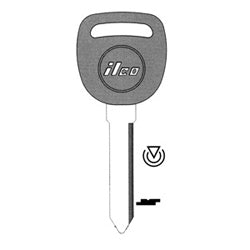 Kaba Ilco B99-PT NP | Vehicle Key Blank, Transponder Key, Natural Nickel Silver, For General Motors